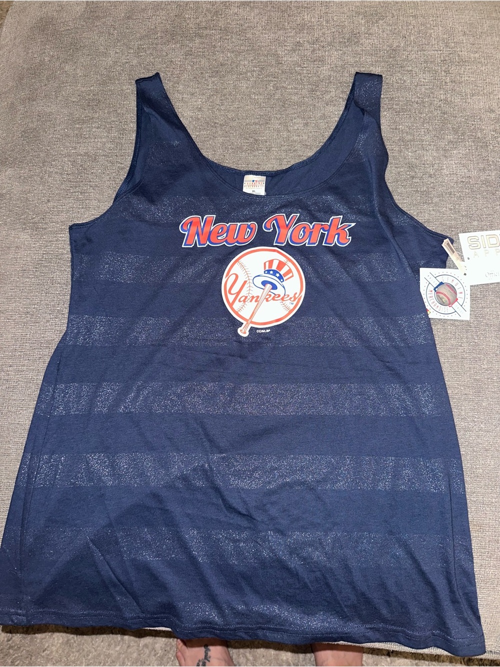 Vintage Y2K New York Yankees tank top NWT XL Sideline Apparel MLB Deadstock